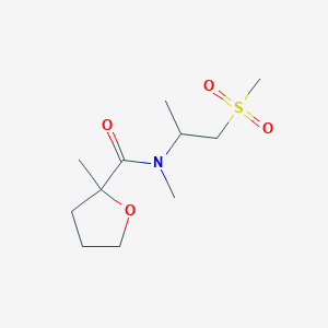 molecular formula C11H21NO4S B7140216 N,2-dimethyl-N-(1-methylsulfonylpropan-2-yl)oxolane-2-carboxamide 