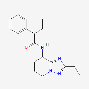 molecular formula C18H24N4O B7140381 N-(2-ethyl-5,6,7,8-tetrahydro-[1,2,4]triazolo[1,5-a]pyridin-8-yl)-2-phenylbutanamide 