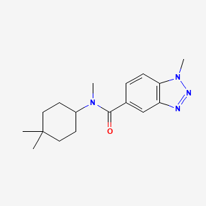 molecular formula C17H24N4O B7140389 N-(4,4-dimethylcyclohexyl)-N,1-dimethylbenzotriazole-5-carboxamide 