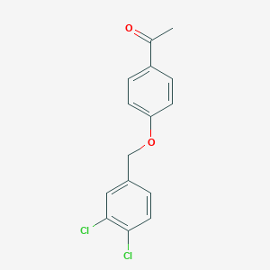 molecular formula C15H12Cl2O2 B071404 1-(4-((3,4-Dichlorobenzyl)oxy)phenyl)ethanone CAS No. 170916-55-9