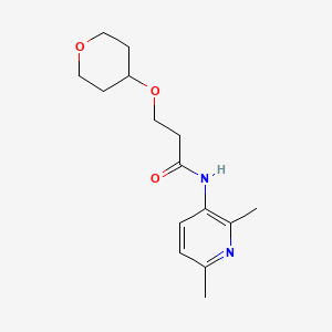 molecular formula C15H22N2O3 B7140422 N-(2,6-dimethylpyridin-3-yl)-3-(oxan-4-yloxy)propanamide 