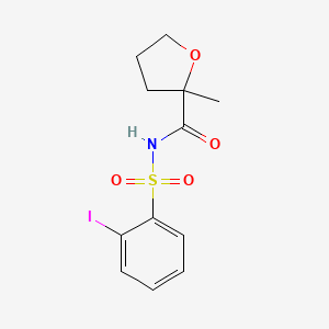 molecular formula C12H14INO4S B7140758 N-(2-iodophenyl)sulfonyl-2-methyloxolane-2-carboxamide 