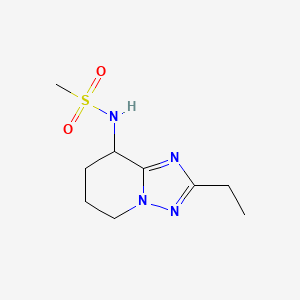molecular formula C9H16N4O2S B7140764 N-(2-ethyl-5,6,7,8-tetrahydro-[1,2,4]triazolo[1,5-a]pyridin-8-yl)methanesulfonamide 
