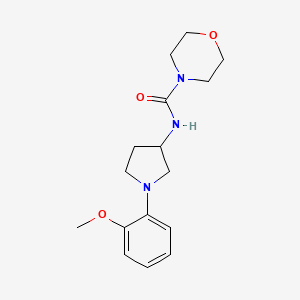 molecular formula C16H23N3O3 B7140830 N-[1-(2-methoxyphenyl)pyrrolidin-3-yl]morpholine-4-carboxamide 