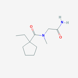 molecular formula C11H20N2O2 B7140861 N-(2-amino-2-oxoethyl)-1-ethyl-N-methylcyclopentane-1-carboxamide 
