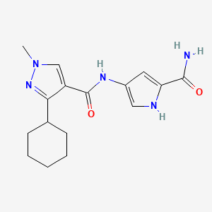 molecular formula C16H21N5O2 B7141015 N-(5-carbamoyl-1H-pyrrol-3-yl)-3-cyclohexyl-1-methylpyrazole-4-carboxamide 