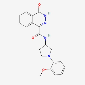 molecular formula C20H20N4O3 B7141155 N-[1-(2-methoxyphenyl)pyrrolidin-3-yl]-4-oxo-3H-phthalazine-1-carboxamide 