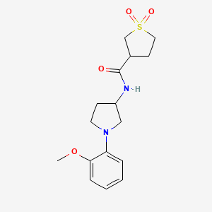 molecular formula C16H22N2O4S B7141177 N-[1-(2-methoxyphenyl)pyrrolidin-3-yl]-1,1-dioxothiolane-3-carboxamide 