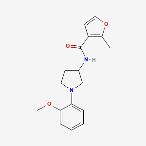 molecular formula C17H20N2O3 B7141190 N-[1-(2-methoxyphenyl)pyrrolidin-3-yl]-2-methylfuran-3-carboxamide 