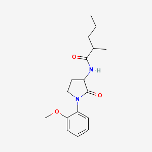 molecular formula C17H24N2O3 B7141197 N-[1-(2-methoxyphenyl)-2-oxopyrrolidin-3-yl]-2-methylpentanamide 
