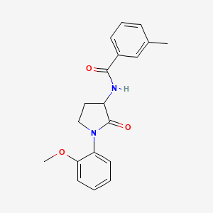 molecular formula C19H20N2O3 B7141238 N-[1-(2-methoxyphenyl)-2-oxopyrrolidin-3-yl]-3-methylbenzamide 