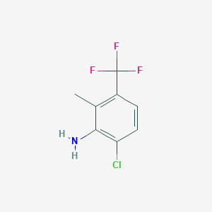 molecular formula C8H7ClF3N B071413 6-Chloro-2-methyl-3-(trifluoromethyl)aniline CAS No. 175459-13-9