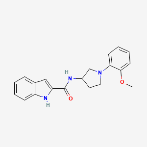 molecular formula C20H21N3O2 B7141306 N-[1-(2-methoxyphenyl)pyrrolidin-3-yl]-1H-indole-2-carboxamide 
