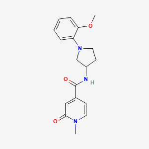 molecular formula C18H21N3O3 B7141327 N-[1-(2-methoxyphenyl)pyrrolidin-3-yl]-1-methyl-2-oxopyridine-4-carboxamide 