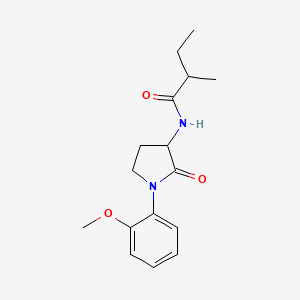 molecular formula C16H22N2O3 B7141365 N-[1-(2-methoxyphenyl)-2-oxopyrrolidin-3-yl]-2-methylbutanamide 