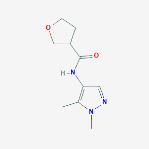 molecular formula C10H15N3O2 B7141397 N-(1,5-dimethylpyrazol-4-yl)oxolane-3-carboxamide 
