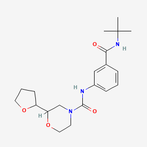 molecular formula C20H29N3O4 B7141466 N-[3-(tert-butylcarbamoyl)phenyl]-2-(oxolan-2-yl)morpholine-4-carboxamide 