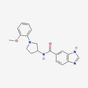 molecular formula C19H20N4O2 B7141538 N-[1-(2-methoxyphenyl)pyrrolidin-3-yl]-3H-benzimidazole-5-carboxamide 