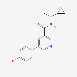 molecular formula C18H20N2O2 B7141579 N-(1-cyclopropylethyl)-5-(4-methoxyphenyl)pyridine-3-carboxamide 