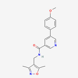 molecular formula C19H19N3O3 B7141604 N-[(3,5-dimethyl-1,2-oxazol-4-yl)methyl]-5-(4-methoxyphenyl)pyridine-3-carboxamide 