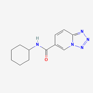 molecular formula C12H15N5O B7141619 N-cyclohexyltetrazolo[1,5-a]pyridine-6-carboxamide 