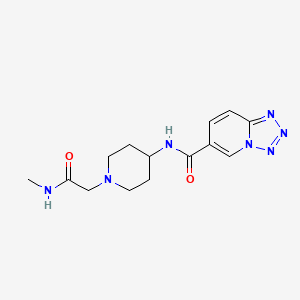 molecular formula C14H19N7O2 B7141650 N-[1-[2-(methylamino)-2-oxoethyl]piperidin-4-yl]tetrazolo[1,5-a]pyridine-6-carboxamide 