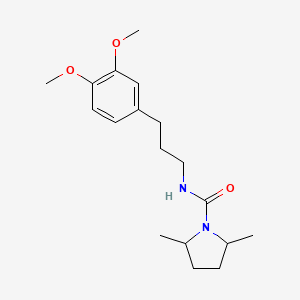 molecular formula C18H28N2O3 B7141666 N-[3-(3,4-dimethoxyphenyl)propyl]-2,5-dimethylpyrrolidine-1-carboxamide 