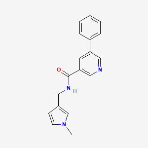 molecular formula C18H17N3O B7141698 N-[(1-methylpyrrol-3-yl)methyl]-5-phenylpyridine-3-carboxamide 