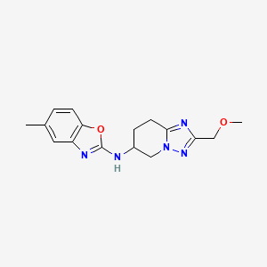 molecular formula C16H19N5O2 B7141777 N-[2-(methoxymethyl)-5,6,7,8-tetrahydro-[1,2,4]triazolo[1,5-a]pyridin-6-yl]-5-methyl-1,3-benzoxazol-2-amine 