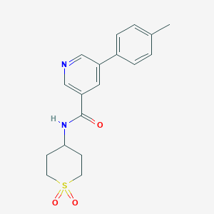 molecular formula C18H20N2O3S B7141895 N-(1,1-dioxothian-4-yl)-5-(4-methylphenyl)pyridine-3-carboxamide 