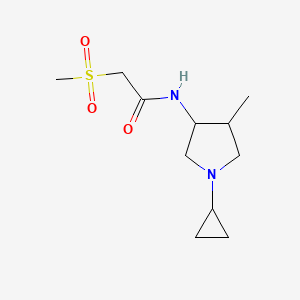 molecular formula C11H20N2O3S B7141933 N-(1-cyclopropyl-4-methylpyrrolidin-3-yl)-2-methylsulfonylacetamide 