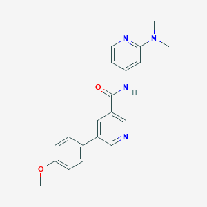 molecular formula C20H20N4O2 B7141990 N-[2-(dimethylamino)pyridin-4-yl]-5-(4-methoxyphenyl)pyridine-3-carboxamide 