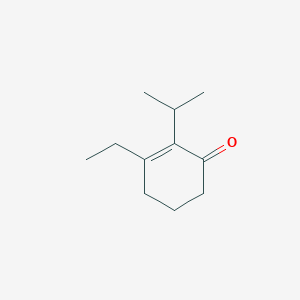 molecular formula C11H18O B071420 3-Ethyl-2-propan-2-ylcyclohex-2-en-1-one CAS No. 164266-57-3