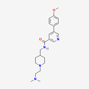 molecular formula C23H32N4O2 B7142001 N-[[1-[2-(dimethylamino)ethyl]piperidin-4-yl]methyl]-5-(4-methoxyphenyl)pyridine-3-carboxamide 