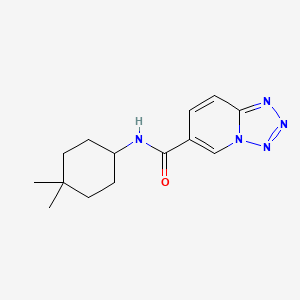 molecular formula C14H19N5O B7142007 N-(4,4-dimethylcyclohexyl)tetrazolo[1,5-a]pyridine-6-carboxamide 