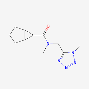 molecular formula C11H17N5O B7142028 N-methyl-N-[(1-methyltetrazol-5-yl)methyl]bicyclo[3.1.0]hexane-6-carboxamide 