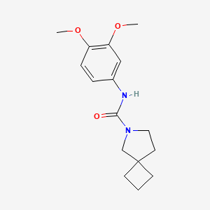 molecular formula C16H22N2O3 B7142138 N-(3,4-dimethoxyphenyl)-6-azaspiro[3.4]octane-6-carboxamide 