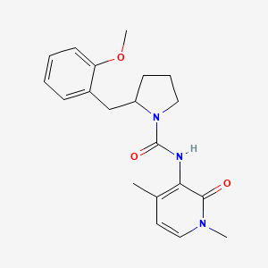 molecular formula C20H25N3O3 B7142188 N-(1,4-dimethyl-2-oxopyridin-3-yl)-2-[(2-methoxyphenyl)methyl]pyrrolidine-1-carboxamide 