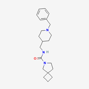 molecular formula C21H31N3O B7142260 N-[(1-benzylpiperidin-4-yl)methyl]-6-azaspiro[3.4]octane-6-carboxamide 