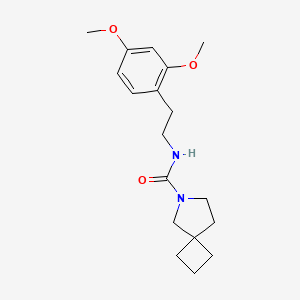 molecular formula C18H26N2O3 B7142285 N-[2-(2,4-dimethoxyphenyl)ethyl]-6-azaspiro[3.4]octane-6-carboxamide 