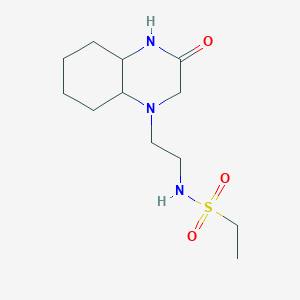 molecular formula C12H23N3O3S B7142311 N-[2-(3-oxo-2,4,4a,5,6,7,8,8a-octahydroquinoxalin-1-yl)ethyl]ethanesulfonamide 