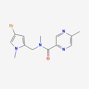 molecular formula C13H15BrN4O B7142335 N-[(4-bromo-1-methylpyrrol-2-yl)methyl]-N,5-dimethylpyrazine-2-carboxamide 