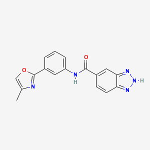 molecular formula C17H13N5O2 B7142342 N-[3-(4-methyl-1,3-oxazol-2-yl)phenyl]-2H-benzotriazole-5-carboxamide 