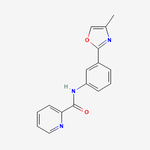 molecular formula C16H13N3O2 B7142364 N-[3-(4-methyl-1,3-oxazol-2-yl)phenyl]pyridine-2-carboxamide 