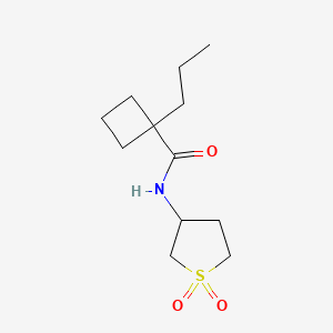 molecular formula C12H21NO3S B7142479 N-(1,1-dioxothiolan-3-yl)-1-propylcyclobutane-1-carboxamide 