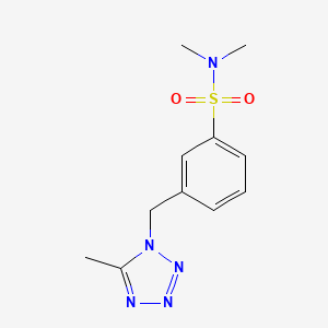 molecular formula C11H15N5O2S B7142558 N,N-dimethyl-3-[(5-methyltetrazol-1-yl)methyl]benzenesulfonamide 