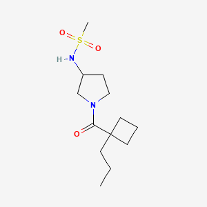 molecular formula C13H24N2O3S B7142609 N-[1-(1-propylcyclobutanecarbonyl)pyrrolidin-3-yl]methanesulfonamide 
