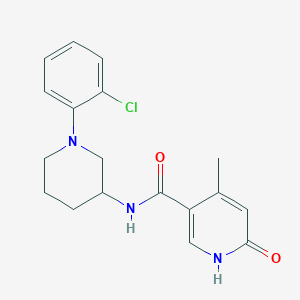 molecular formula C18H20ClN3O2 B7142627 N-[1-(2-chlorophenyl)piperidin-3-yl]-4-methyl-6-oxo-1H-pyridine-3-carboxamide 