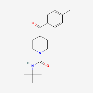 molecular formula C18H26N2O2 B7142895 N-tert-butyl-4-(4-methylbenzoyl)piperidine-1-carboxamide 