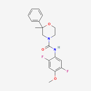 molecular formula C19H20F2N2O3 B7143129 N-(2,5-difluoro-4-methoxyphenyl)-2-methyl-2-phenylmorpholine-4-carboxamide 